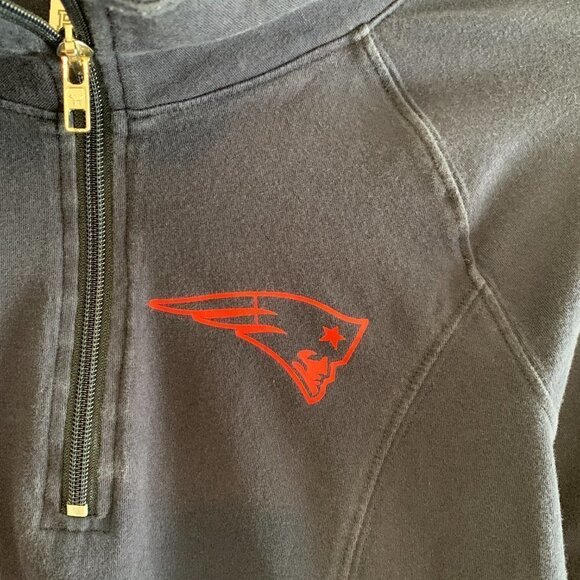 PINK Victoria's Secret NFL New England Patriots Mock Neck 3/4 Zip Sweatshirt - Picture 7 of 7